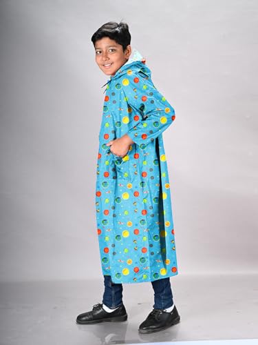Image of LUX VENUS Boys Printed Raincoat with School Bag Cover