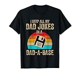 I Keep All My Dad Jokes In A Dad-A-Base Vintage Fathers Day T-Shirt