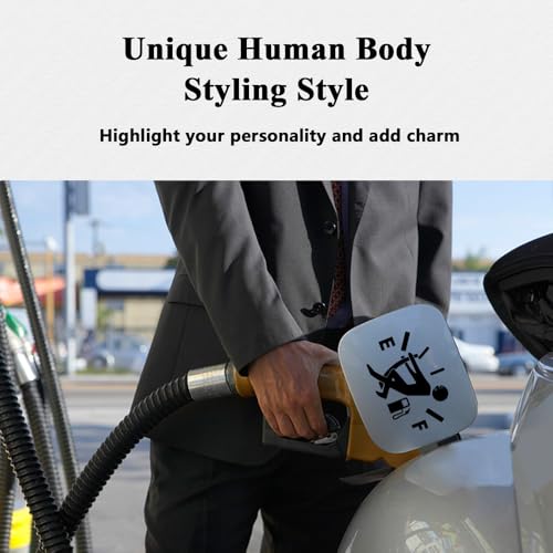Image of Funny Car Stickers, High Gas Consumption Decal Auto Fuel Tank Cover Sticker, Universal Car Decor Accessories Fuel Gage Empty Decal for Men and Women, Fit Cars, SUVs, Trucks, Motorcycles (Black)