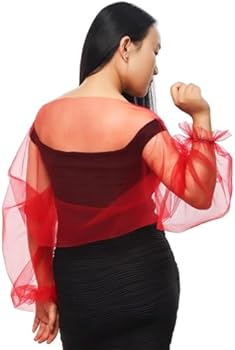 GLAMEXX24 Bolero Elegante schouderjas met lange mouwen voor dames, bolero, cardigan, avondjas, casual, voor bruiloft, ceremonie, festival, Blauw, L/XL