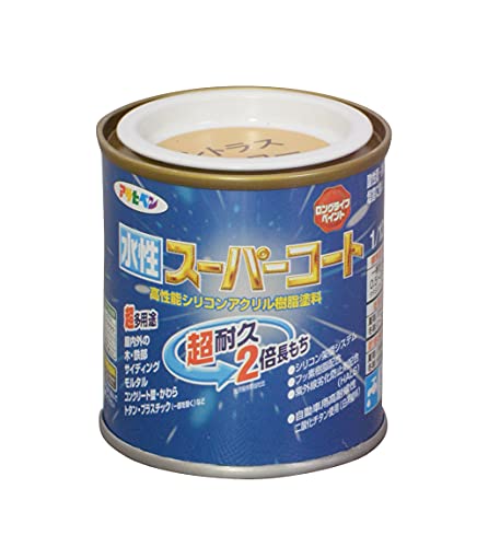 アサヒペン ペンキ 水性スーパーコート 水性多用途 シトラスイエロー 1/12L