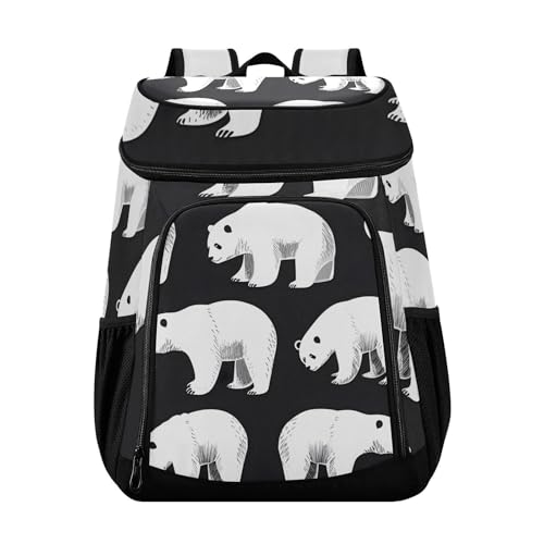Polar Bear Cooler Backpack Cooler Insulated Leak Proof Lunch Backpack 36 Cans Waterproof Soft for Men Women Picnic Hiking Camping Beach