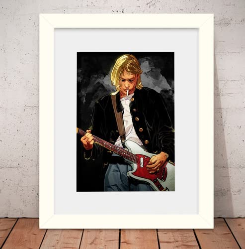 Quadro Kurt Cobain Nirvana 56x46cm Vidro + Paspatur W1804 | Amazon