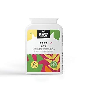‘Fast LAX’, Natural Fast-Acting Healthy Laxative with Sugar Beet Fibre & Glucomannan for Appetite & Blood Sugar Control. Prevents Constipation. by RAW FUSION