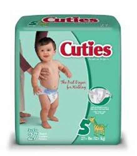 Cuties 72924 Cuties Premium Jumbo Diapers Size 5 108/PK (CR5001)