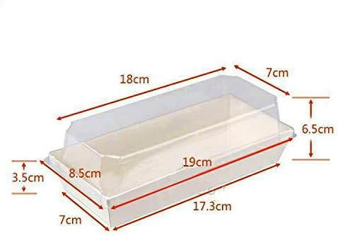 25 Pcs Roll Cake Box Set Hot Dog Sandwich Clear Lid Plastic Container BPA-Free Swiss Roll Container for Muffin Cheese Pastry Dessert Food Storage