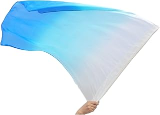 Winged Sirenny 85 cm (33") Prophetic Worship Silk Flex Flag, Church Praise Adoration Dance Banner Play Silk (royalty)