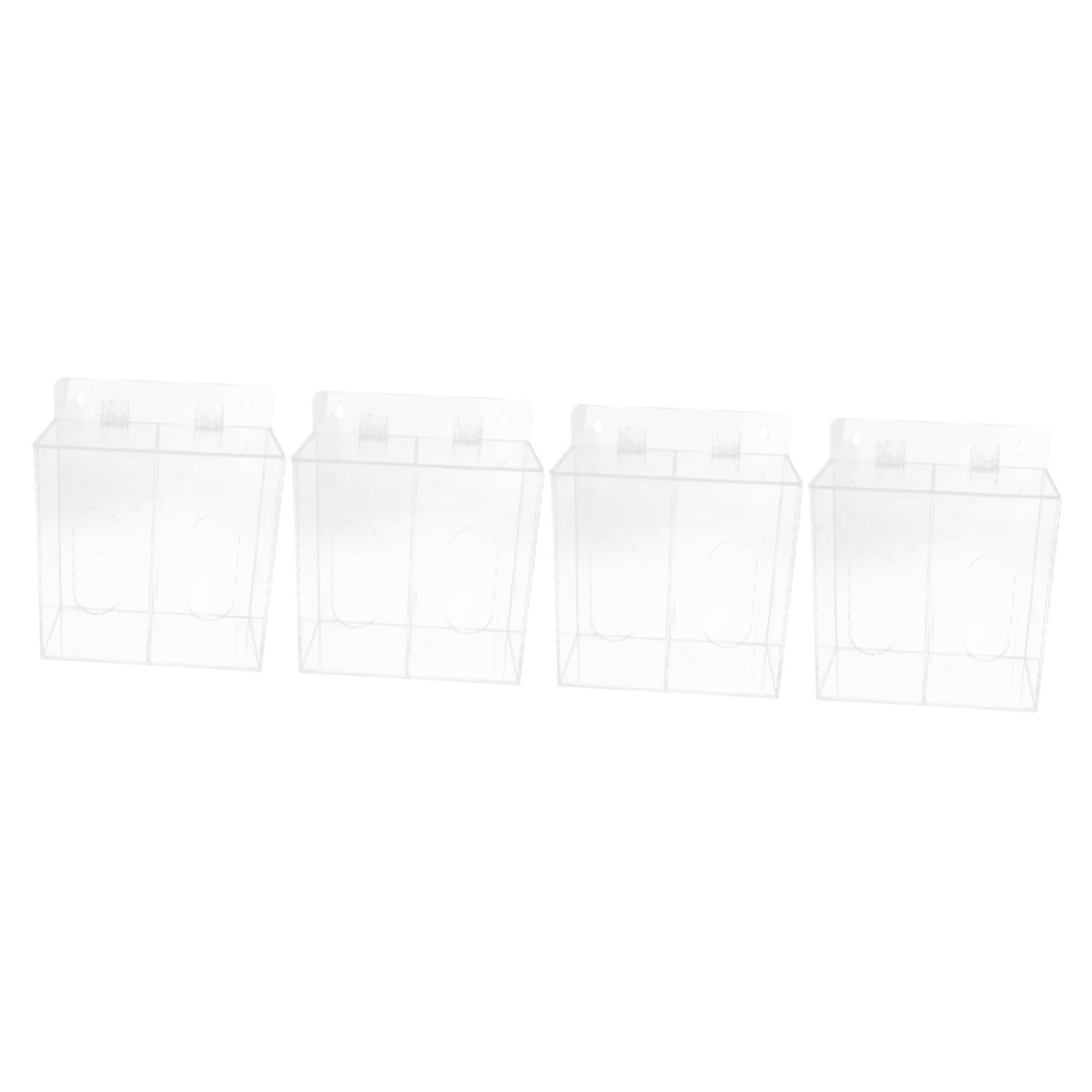 Gatuida 4pezzi Dispenser Da Muro Per Guanti e Maschere Contenitore Trasparente Acrilico Con Scomparti Organizzatore Salvaspazio Per Laboratorio e Di Lavoro