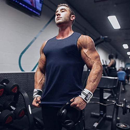 Image of THE BLAZZE 0006 Men's Gym Vest Gym Tank Muscle Tee Gym Tank Top Cotton Sleeveless Vest