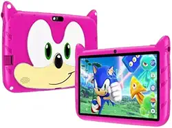 Tablet Infantil Smart, 7 Polegadas, 64GB, 4GB RAM, Android, Rosa, com Controle Parental