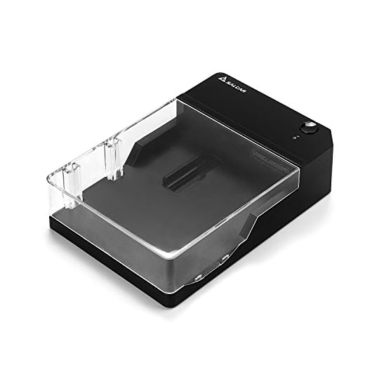 Salcar Carcasa Box Externa para Disco Duro USB 3.0 a SATA Carcasa para HDD y SSD SATA de 2.5”/3.5” Compatible con UASP y Discos de 10TB Adaptador Corriente 12V/2A Incluido