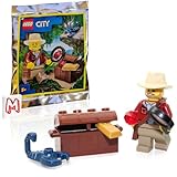LEGO City Jungle Explorer with Fedora Hat, Treasure Chest and Scorpion (Limited Edition)