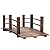 Outsunny Fir Wood Garden Bridge Arc Walkway with Side Railings for Backyards, Gardens, and Streams, Stained Wood, 60" x 26.5" x 19"