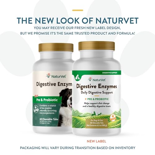 Image of NaturVet Digestive Enzymes with Pre & Probiotic for Dogs & Cats - 60 Count