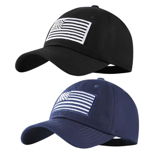 Image of GEANBAYE American Flag Hats for Men Women Low Profile USA Baseball Cap Outdoor Dad Hat