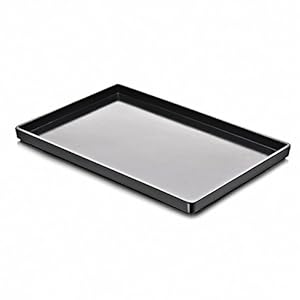 OMEM Reptile Food Bowl Grote Waterschaal, Voedingsschotel, Schildpad Bowl (L, Zwart Smooth)