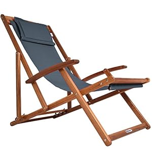 Casaria Ligstoel Acaciahout Opvouwbaar Ademend Zonnebed Strandstoel Tuinligstoel Relax Ligbed