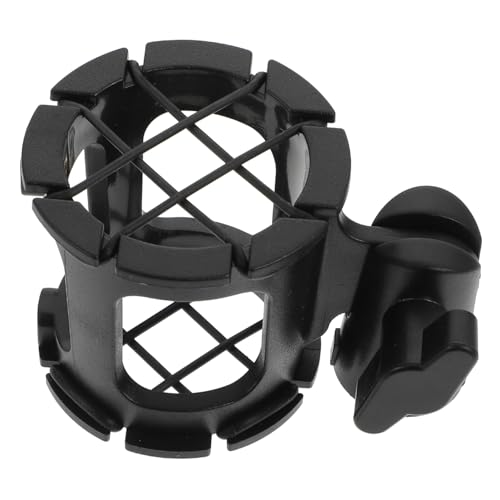 Vaguelly マイクスタンド podcast podman パラ USB 電気ショックケージ 立つ うーん マイクホルダー マイク防振ホルダー 耐衝撃マイクマウント プラスチック Black