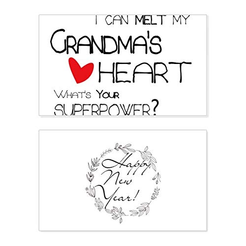 Tarjeta conmemorativa de Año Nuevo para abuela con tierno mensaje familiar en inglés