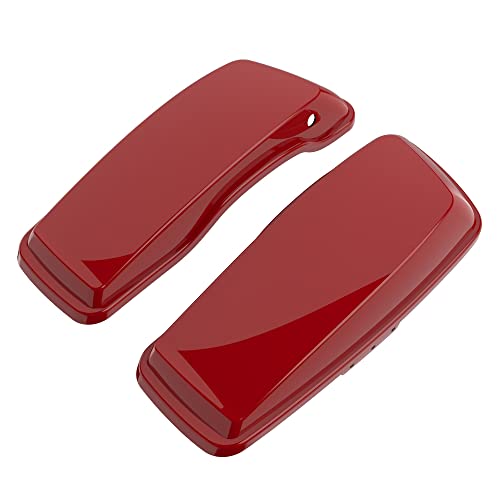 Advanblack Tapa de Alforjas Compatible para Harley Touring FLH 2014+ Plástico Duro Rojo Redline miniatura 1