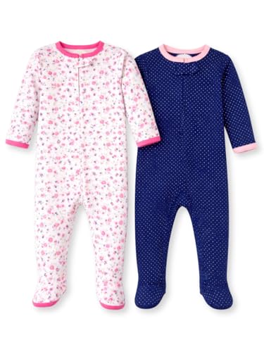 Image of TuddyBuddy Baby Girl's Cotton Printed Full Sleeves Sleepsuit /Footed Rompers for Baby Girl