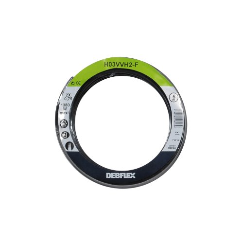 Debflex 155313 Cable Reel HO3VVH2-F 2 x 0.75 5 m Black