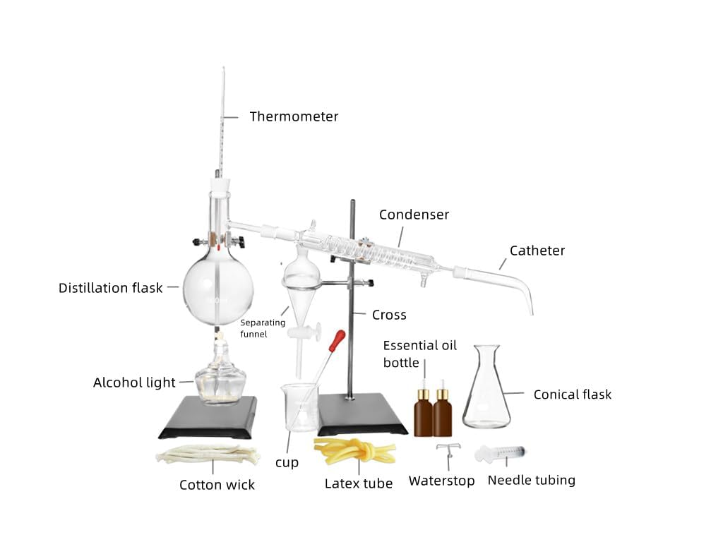 Unité de distillation de laboratoire 500 ml en verre