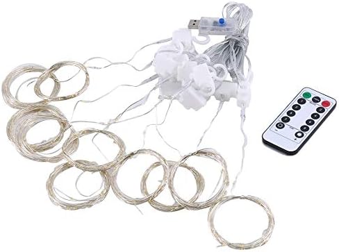 Curtain Lights for Decorations, 10 Ft Connectable String Lights with 8 Twinkle Modes Led Fairy Lights for Bedroom, Outdoor String Lights for Party Wedding Decorations Indoor Twinkle Lights for Window