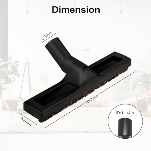 Image of ANBOO 32mm 1 1 /4 inches Vacuum Hardwood Floor Attachment Accessories Deluxe Extra Large Hardwood Brush 1-1 /4inch Multi Surface Vacuum Attachments 360 Degrees Swivel Head Hard Floor Brush