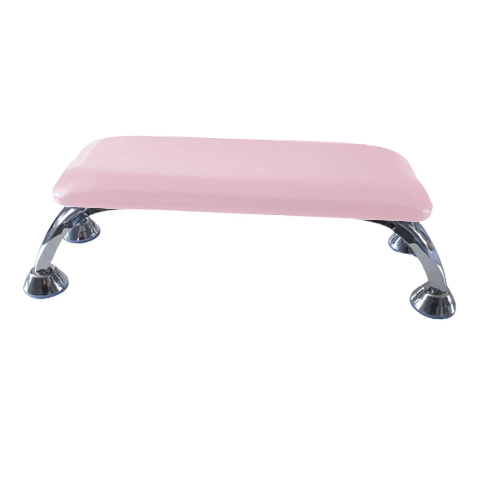 Oshhni Repose-ongles de Manucure, Repose-bras pour Ongles, Professionnel, Coussin de Main, Cuir PU, Repose-main pour Ongles, pour Technicien D'ongles, Indisp, Rose et argent