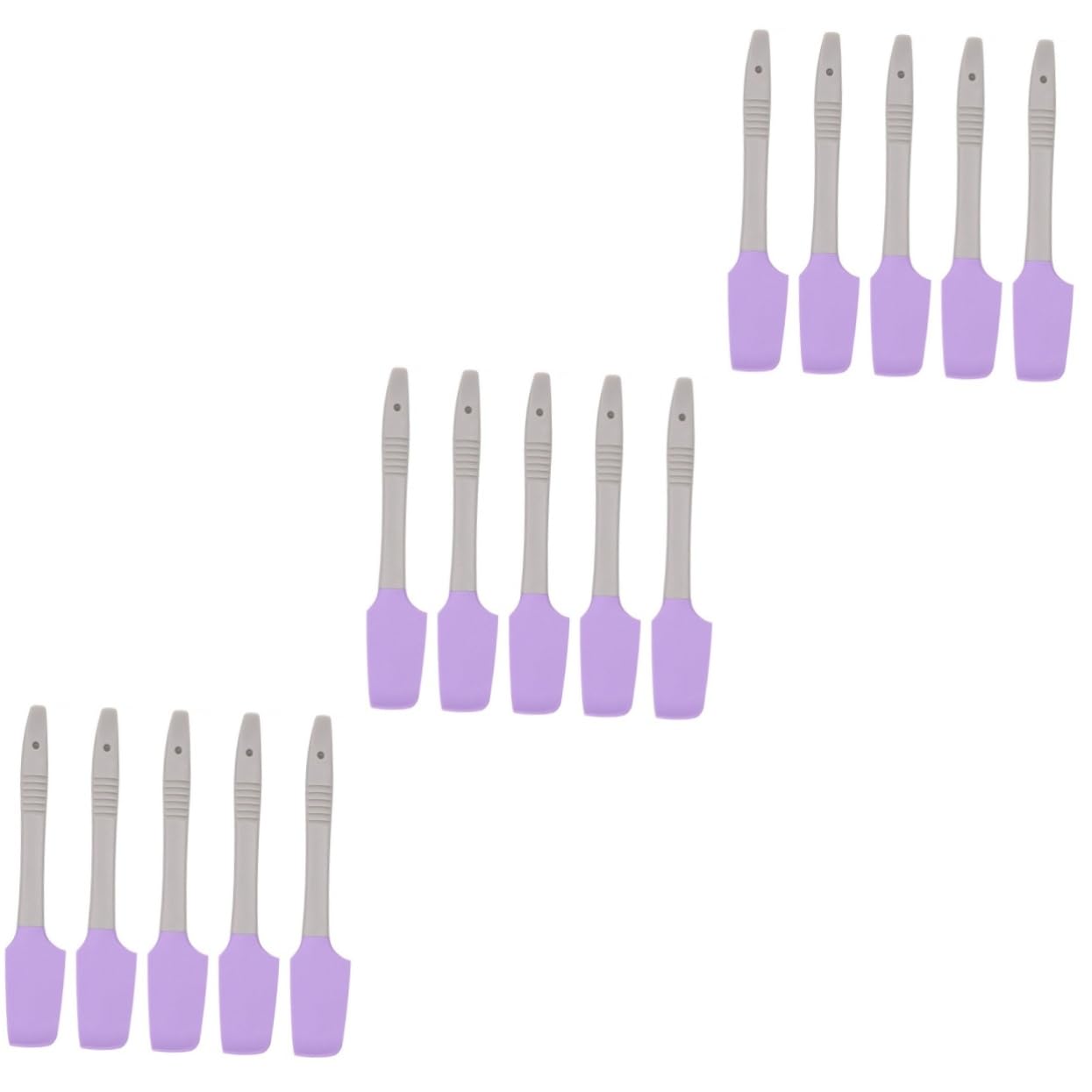 Housoutil 15 Pcs Apply Wax Spatula Beauty Wax Scraper Makeup Scraper Wax Applicator Mini Cosmetic Spatula Wax Strips and Spatula Waxing Wax Spatulas Make up Kit Sponge Purple