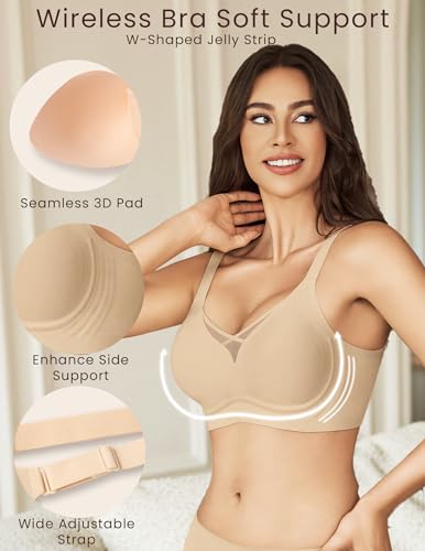 Avidlove Wireless Bras for Women No Underwire V Mesh Bralette Seamless Comfortable Bra Push Up Full Coverage Everyday Bras4