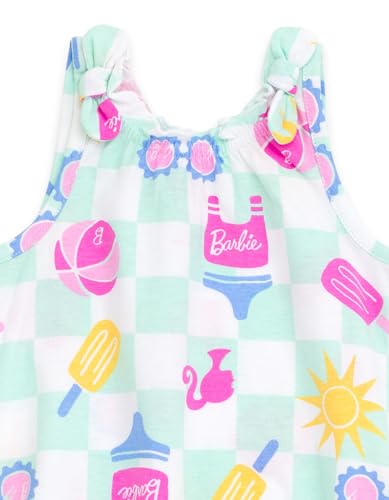 Barbie Infant Baby Girls Sleeveless Bubble Romper Pale Turquoise 18 Months - image 3