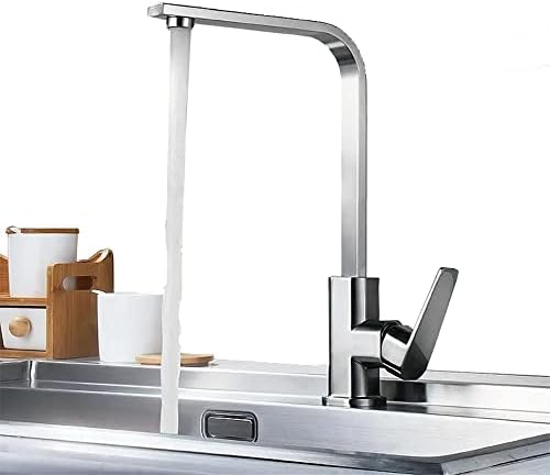 Torneira Gourmet Prata para Cozinha Slim Com Função Misturador Mo...