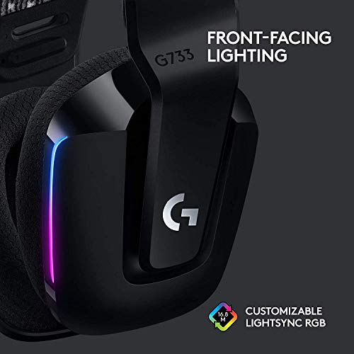 Image of Logitech G 733 Lightspeed Wireless Headphones Gaming Headset with Suspension Over Ear Headband, LIGHTSYNC RGB, B,Brown