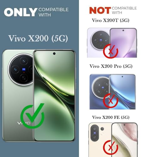 Image of Jkobi Lifetime Anti-Yellow MagSafe Compatible Clear Back Case Cover for Vivo X200 (Sleek Hard Crystal | Shockproof and Camera Protection)