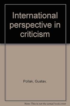 Hardcover International Perspective in Criticism Book