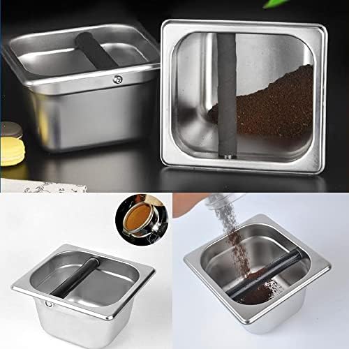 Yolococa Stainless Steel Knock Out Box Container For Espresso Coffee for Coffee Ground Small