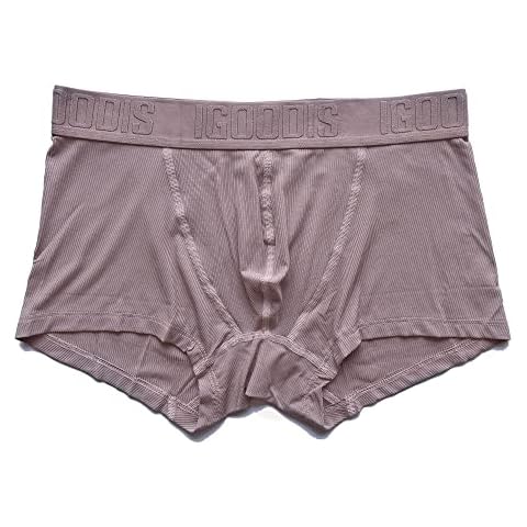 GOGOHOT Men's Underwear Trunks Boxer briefs U-Pouch Modal Pink Underpants XL(32-34inch/82-86cm) Cover