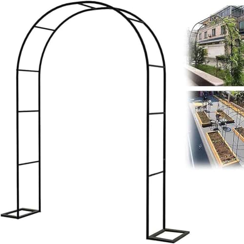 Wytrzymały metalowy łuk ogrodowy do roślin pnących, duża altana różana, łuk ślubny, dostępny w rozmiarach 120 cm, 140 cm, 180 cm, 240 cm, do podparcia na zewnątrz