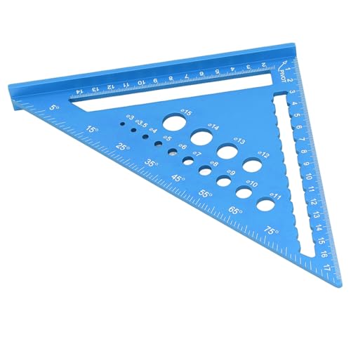 Regla de aluminio de 7 pulgadas para carpintería y renovación miniatura 7