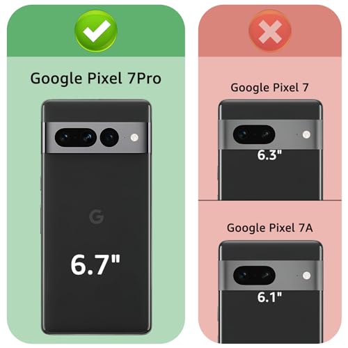 XcaseBar for Google Pixel 7 Pro Wallet case with Zippe Credit Card Holderr ?RFID Blocking?, Flip Folio Book PU Leather Phone case Shockproof Cover Women Men for Pixel 7Pro case Wine Red