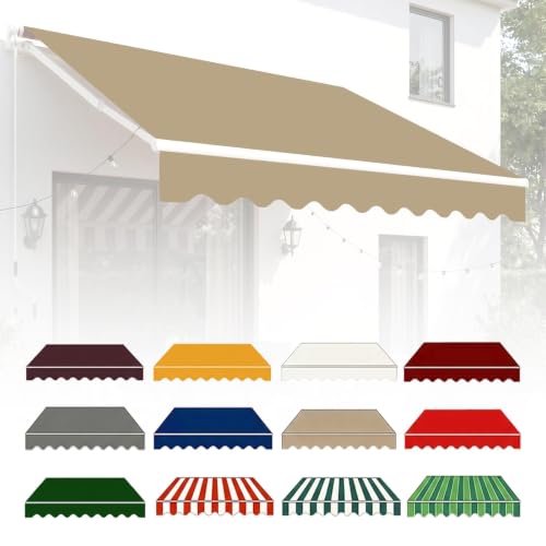 Techo de repuesto para toldo de terraza y jardín, lona de 3x2m color caqui 2