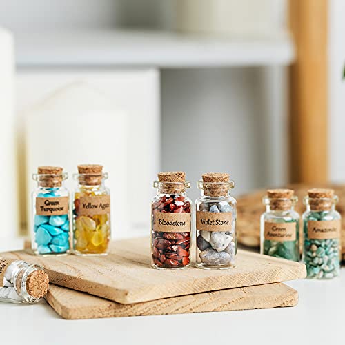 Khocoee 48Pcs Different Crystals And Healing Stones, Gemstone And Crystals Bottles, Chakra Healing Crystals For Witchcraft, Great Choice For Gift, Collection And Home Decor #TOP6