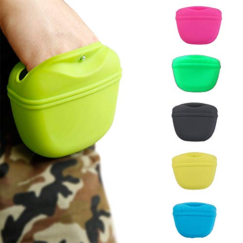 Image of Dog Silicone Treat Pouch Feeder Puppy Bag Clip Waist Pack Accessories Toys Pets pet Bowl Goods Training for Large Small Dogs
