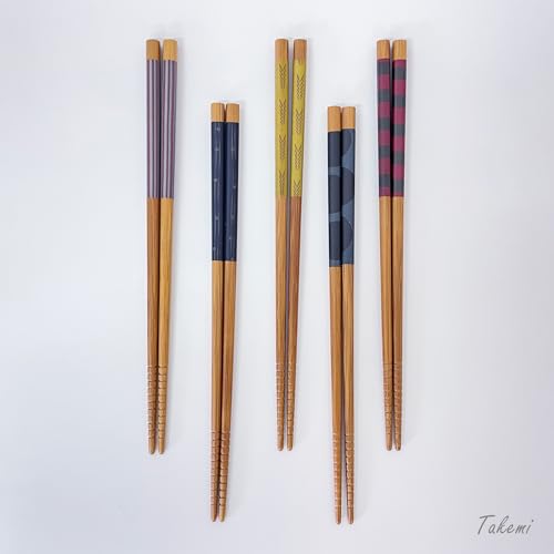 イシダ 箸セット 1膳/2膳/5膳 来客用箸 お祝い 贈答品 ギフト対応 おしゃれ モダンデザイン シンプル 大人向け プチギフト 実用的 持ちやすい 和風 竹製 木製 プレゼント用 (すす竹セレクト 5膳(竹箸、日本製))