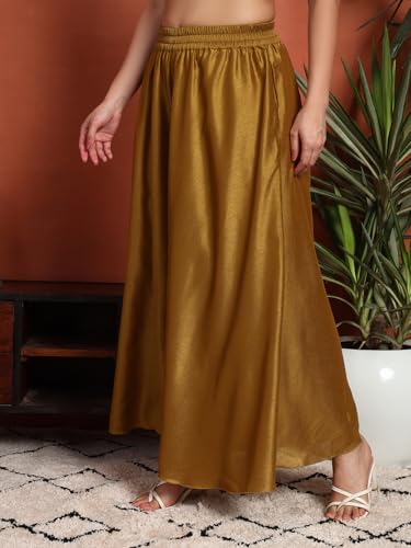 Image of SHOPPING QUEEN Women's Silk Blend Embroidered Kurta and Palazzo Set