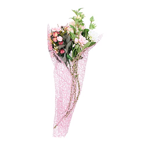 HAKIDZEL 10シーツ枚花ラッピングメッシュ フラワージャカードメッシュ 花束 梱包材 包装 プレゼント用 ネット 化粧品 革製品 日用品 ハンドバッグ スーツケース クラフト材料 その他