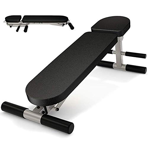 PBDEW Banco con Mancuernas Plegable, Taburete con Mancuernas para Fitness, Banco Ajustable, Abdominales, Equipo de Ejercicios para el hogar, rodamiento de Entrenamien