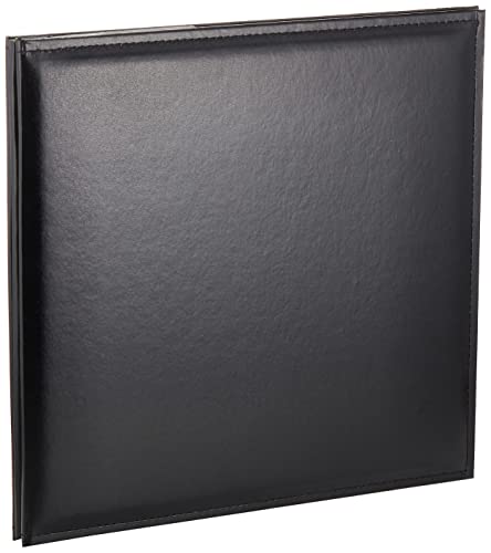 Álbum de recuerdos Pioneer de 12 x 12 pulgadas con cierre tipo snapload y cubierta de cuero sintético, negro miniatura 1